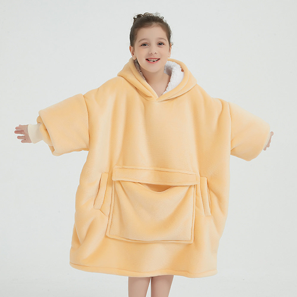 Children's Cartoon Luminous Flannel Hooded Pajamas