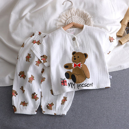 Children's Cotton Gauze Pajama Set