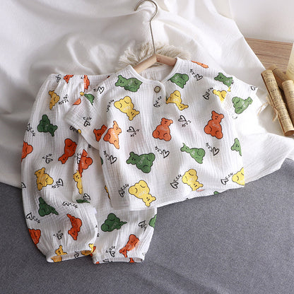 Children's Cotton Gauze Pajama Set