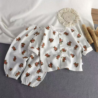 Children's Cotton Gauze Pajama Set