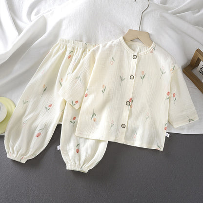 Children's Cotton Gauze Pajama Set