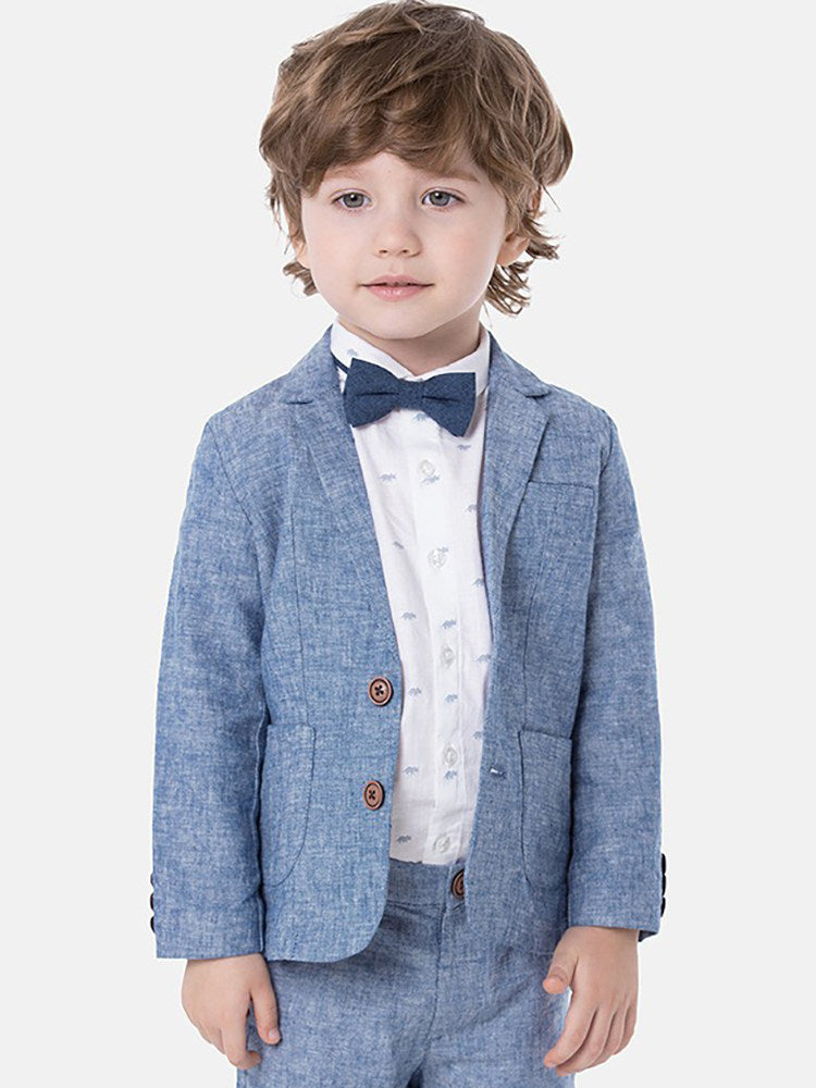 Children's Cotton Linen Formal Suit Jacket