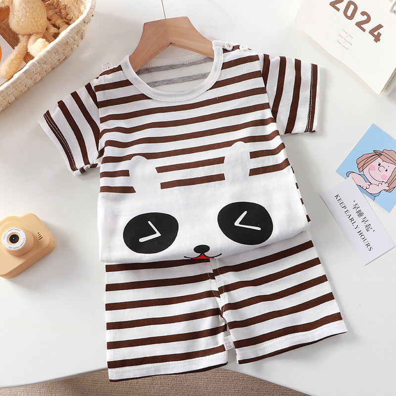 Children's Cotton Short Sleeve Two-Piece Set
