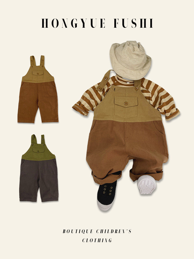 Children's Cotton Suspenders Overalls
