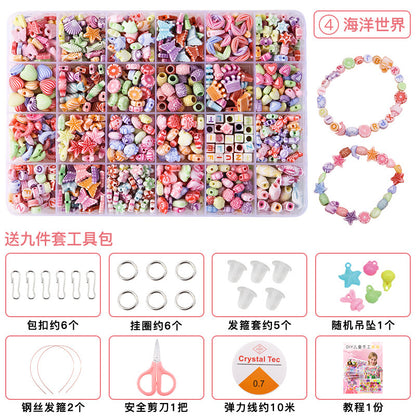 Children's DIY Educational Beaded Toy Set for Handmade Bracelets
