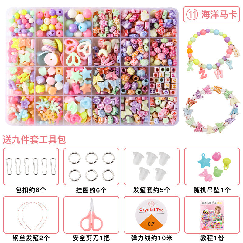 Children's DIY Educational Beaded Toy Set for Handmade Bracelets