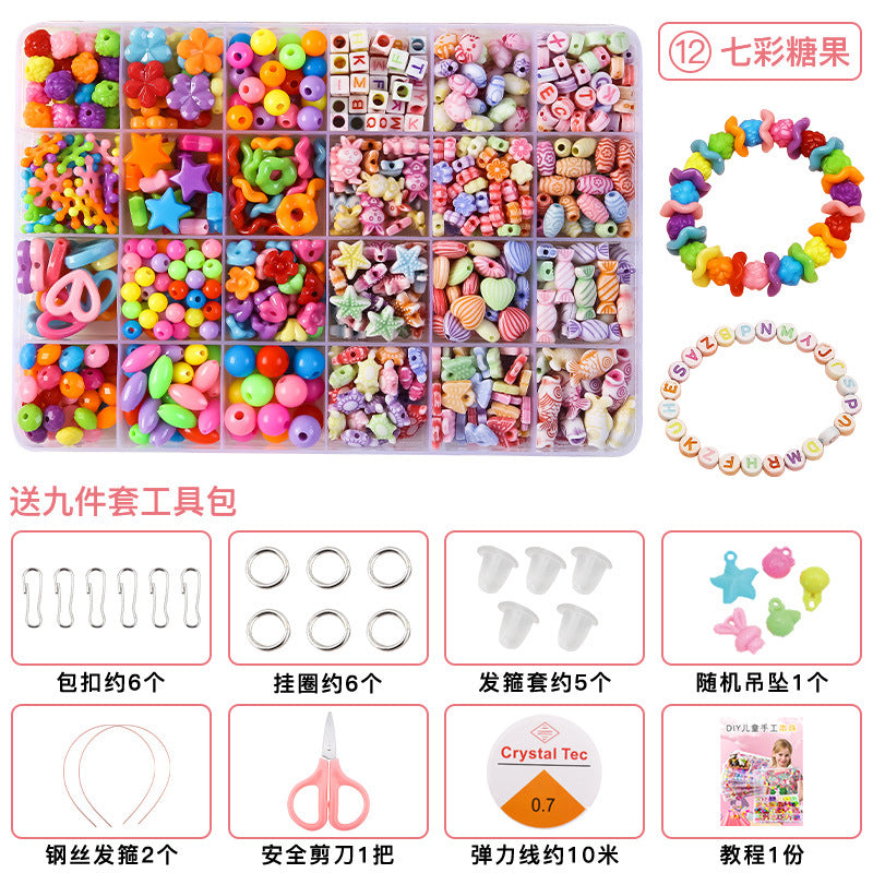 Children's DIY Educational Beaded Toy Set for Handmade Bracelets
