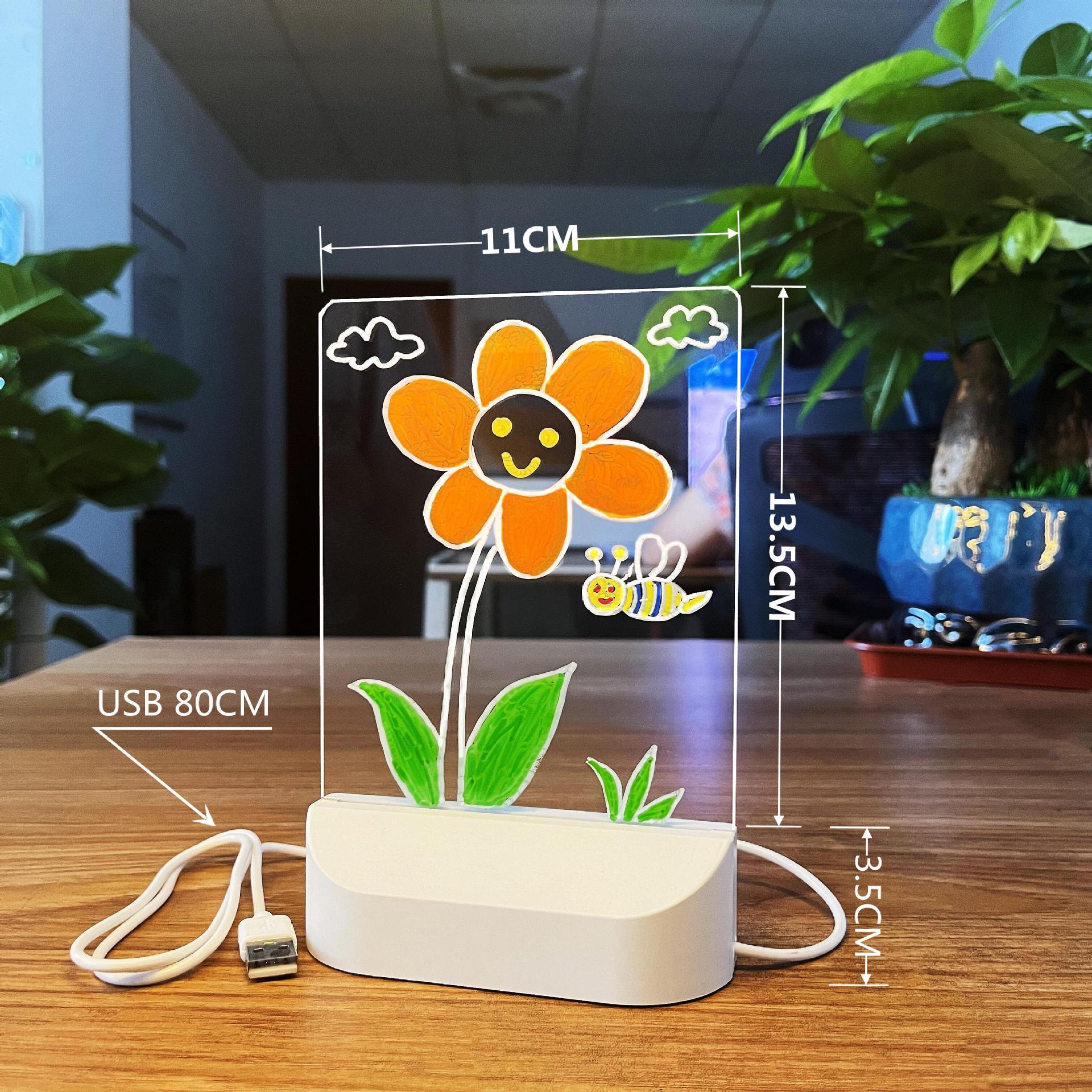 Children's Double-Sided Acrylic Drawing Board with Stand