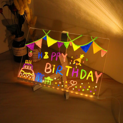 Children's Double-Sided Acrylic Drawing Board with Stand