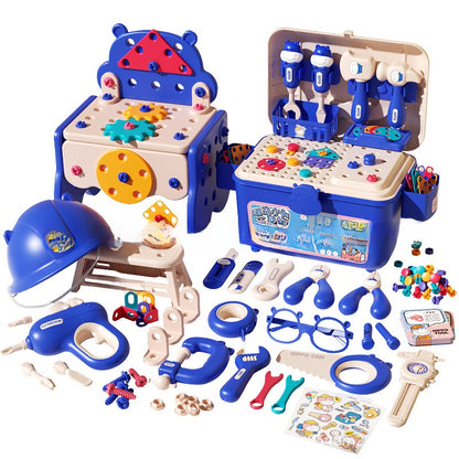 Children's Educational Toolbox Set with Electric Drill