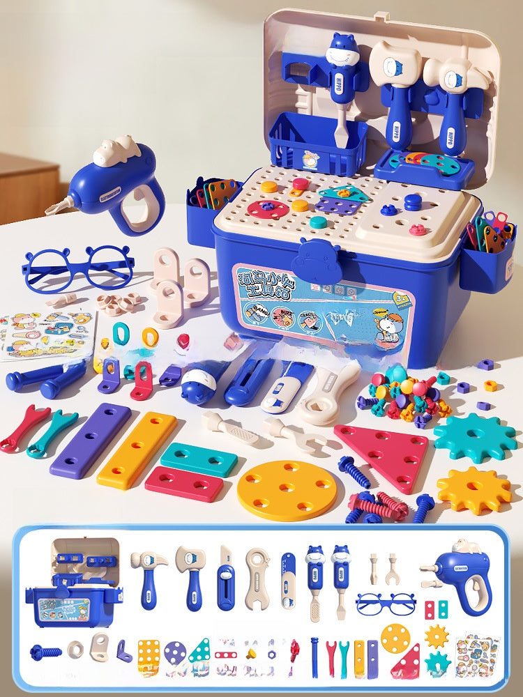 Children's Educational Toolbox Set with Electric Drill