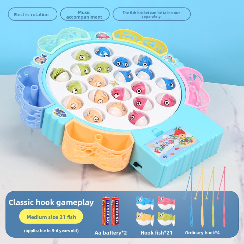 Children's electric fishing toy