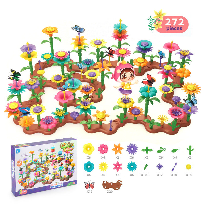 Children's Flower Arrangement Building Blocks Set
