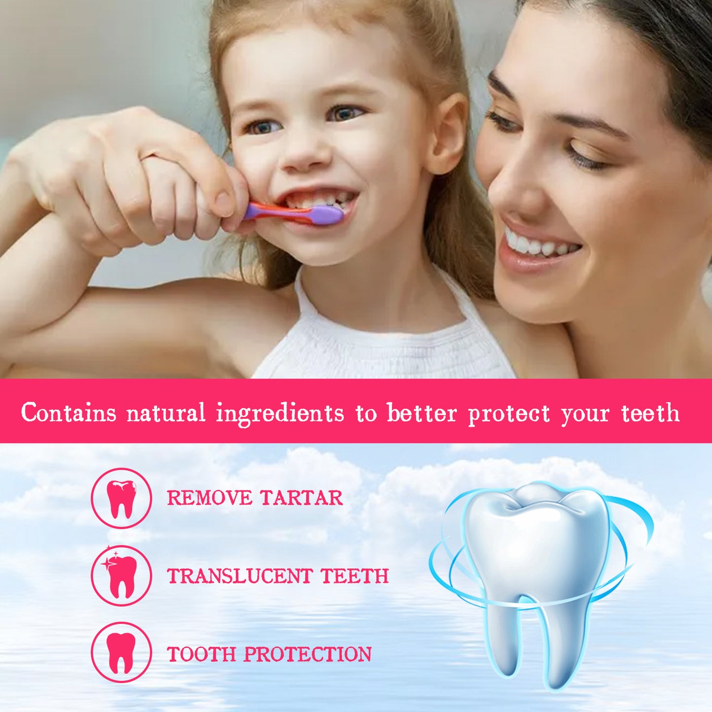 Children's foam toothpaste