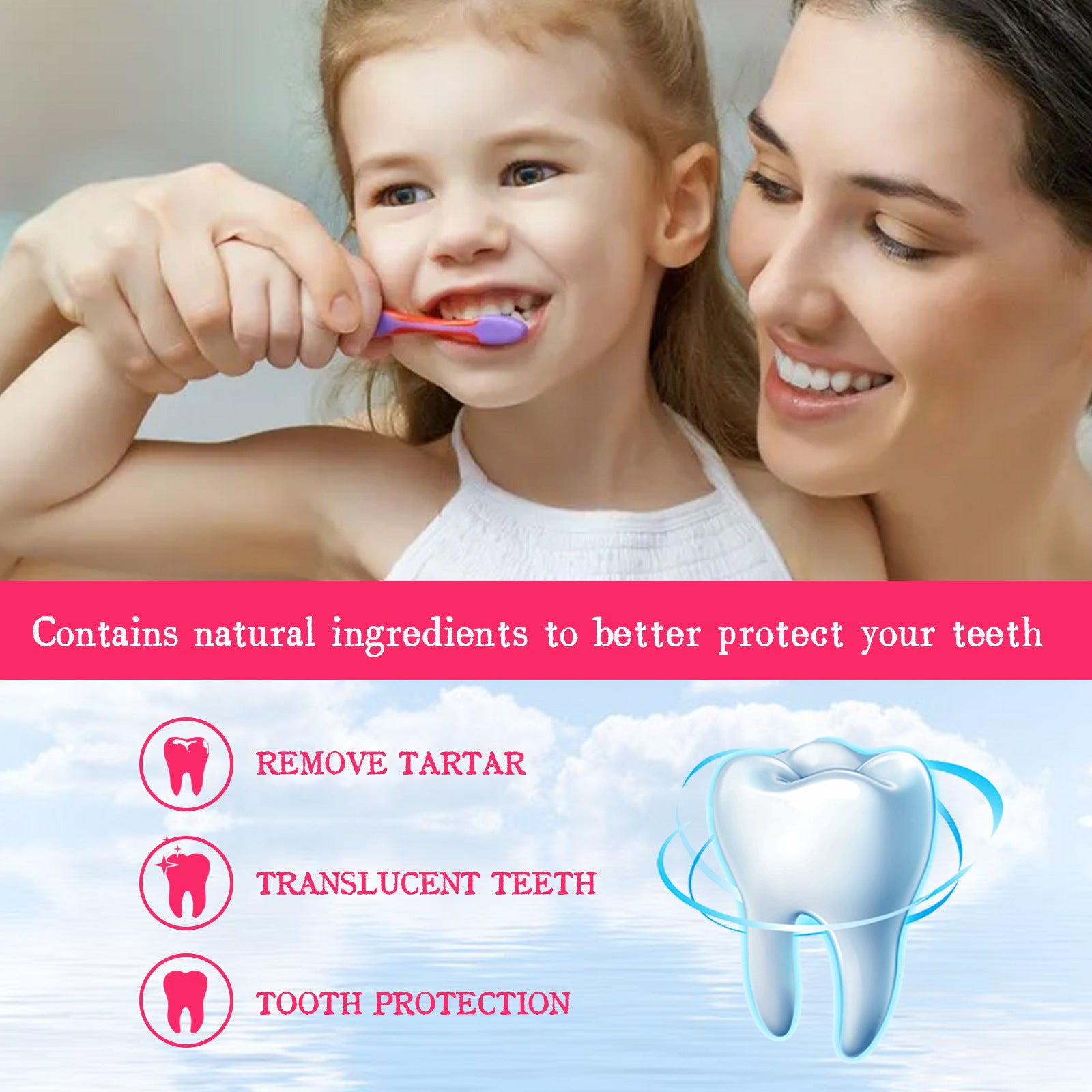 Children's foam toothpaste