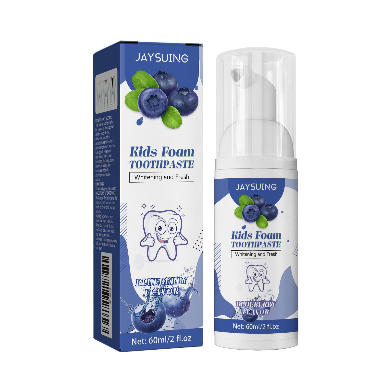 Children's foam toothpaste