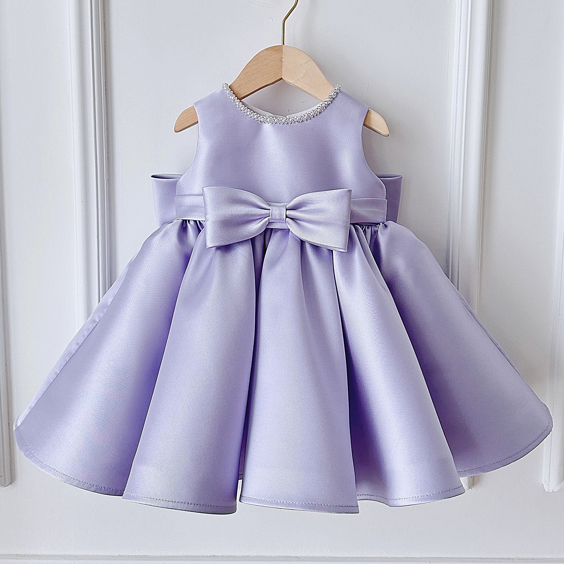 Children's formal dress in purple