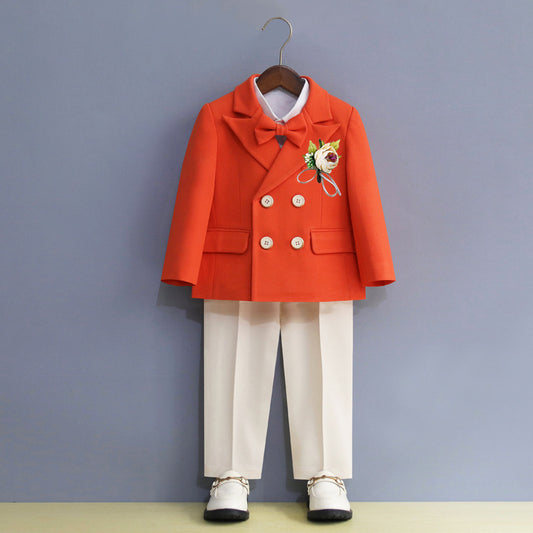 Children's Formal Suit Set with Bow Tie