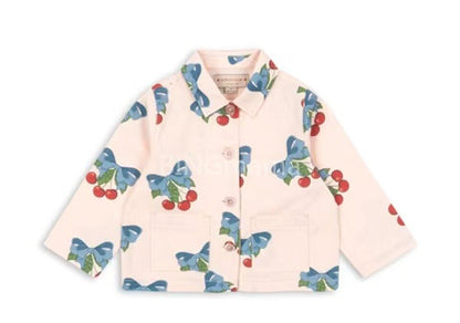 Children's Heart Print Denim Outfit