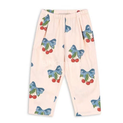 Children's Heart Print Denim Outfit