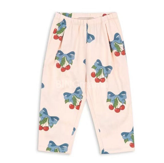 Children's Heart Print Denim Outfit