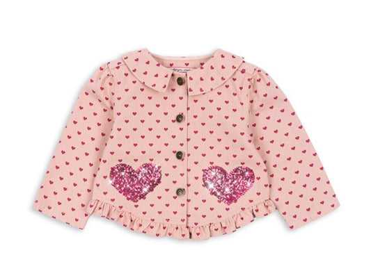 Children's Heart Print Denim Outfit