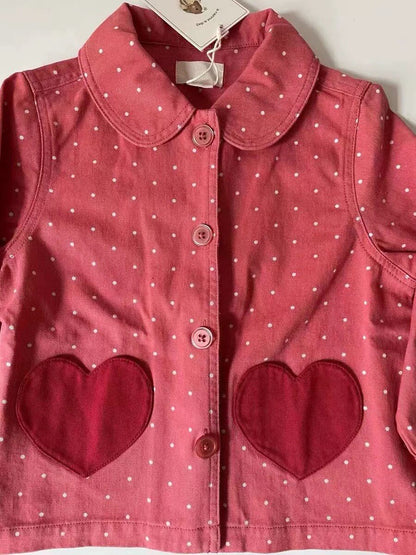 Children's Heart Print Denim Outfit
