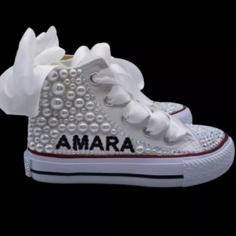 Children's High-Top Canvas Shoes