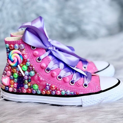 Children's High-Top Canvas Shoes