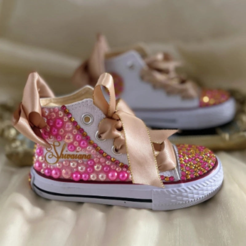 Children's High-Top Canvas Shoes