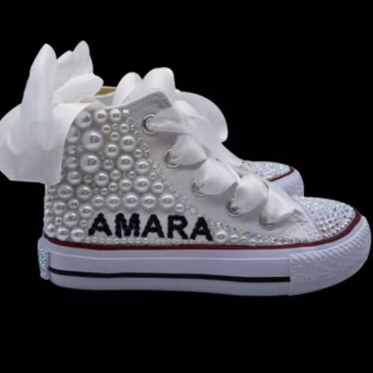 Children's High-Top Canvas Shoes
