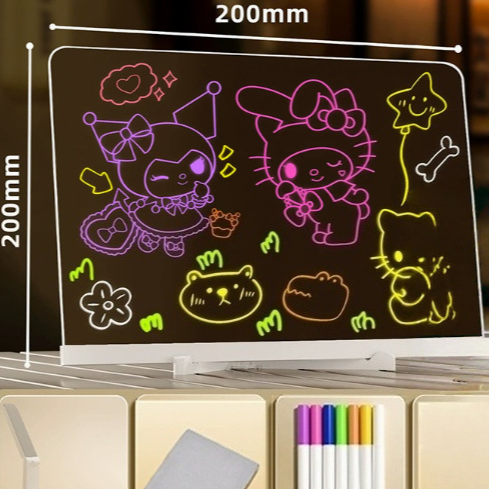 Children's illuminated acrylic drawing board