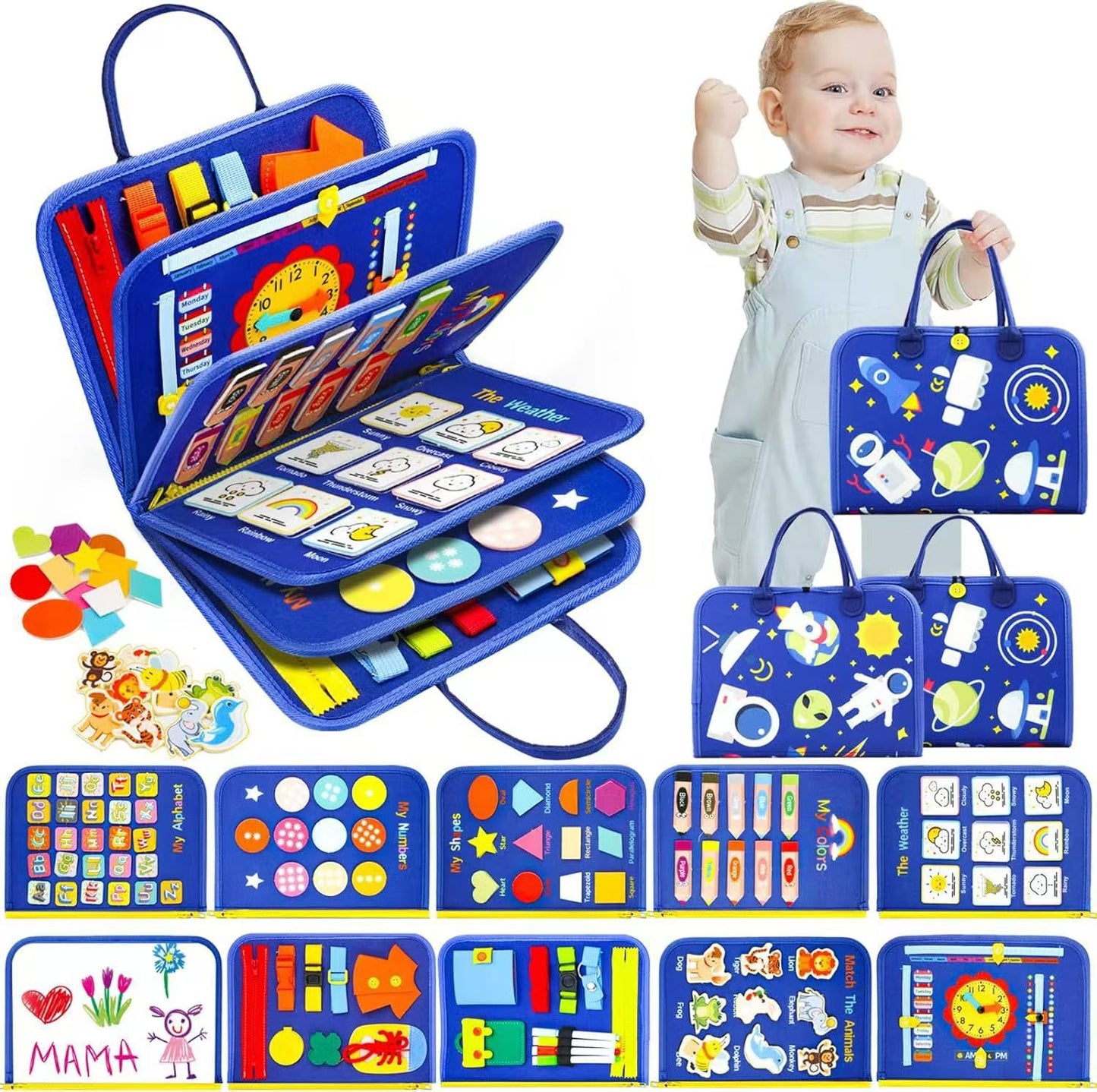 Children's Learning Board Education Intelligence Development Felt Busy Board