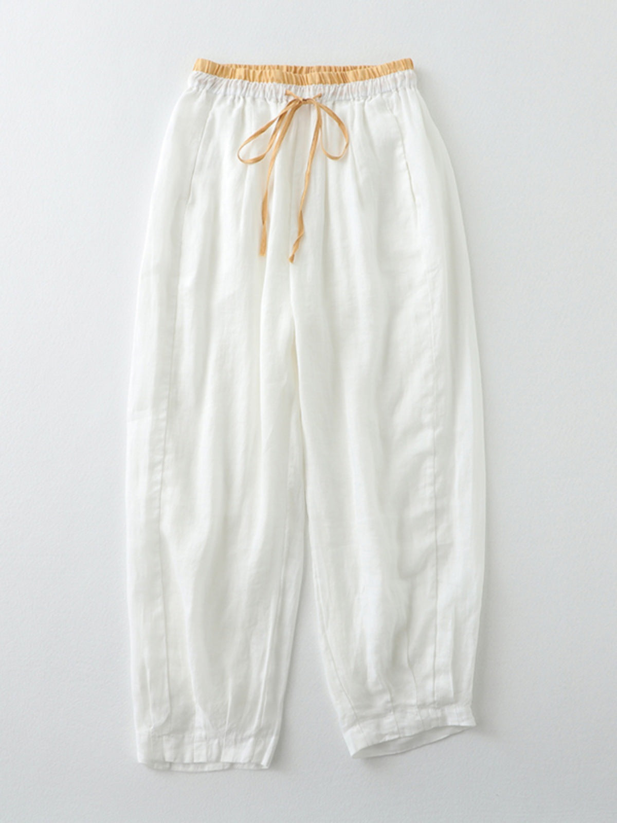 Children's Linen Blend Cropped Harem Pants