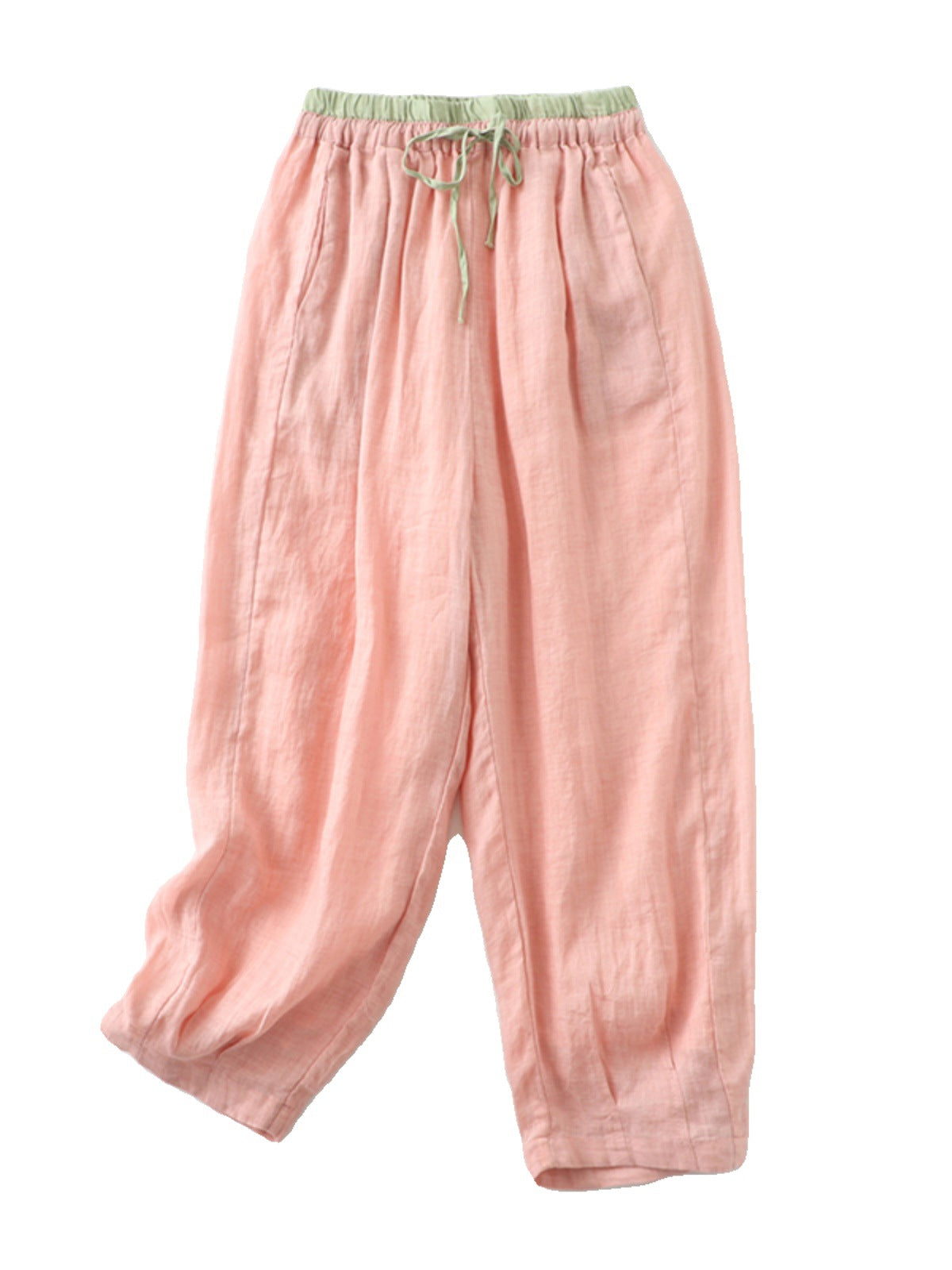 Children's Linen Blend Cropped Harem Pants