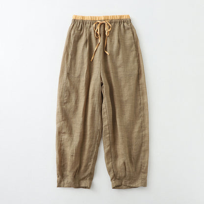 Children's Linen Blend Cropped Harem Pants