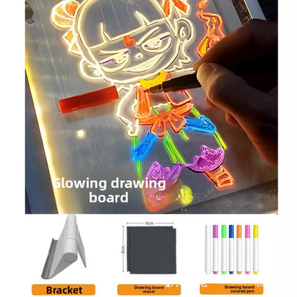 Children's Luminous Drawing Board DIY Erasable Transparent Acrylic Educational Education Exercise Thinking Kidsren's Painting Toys