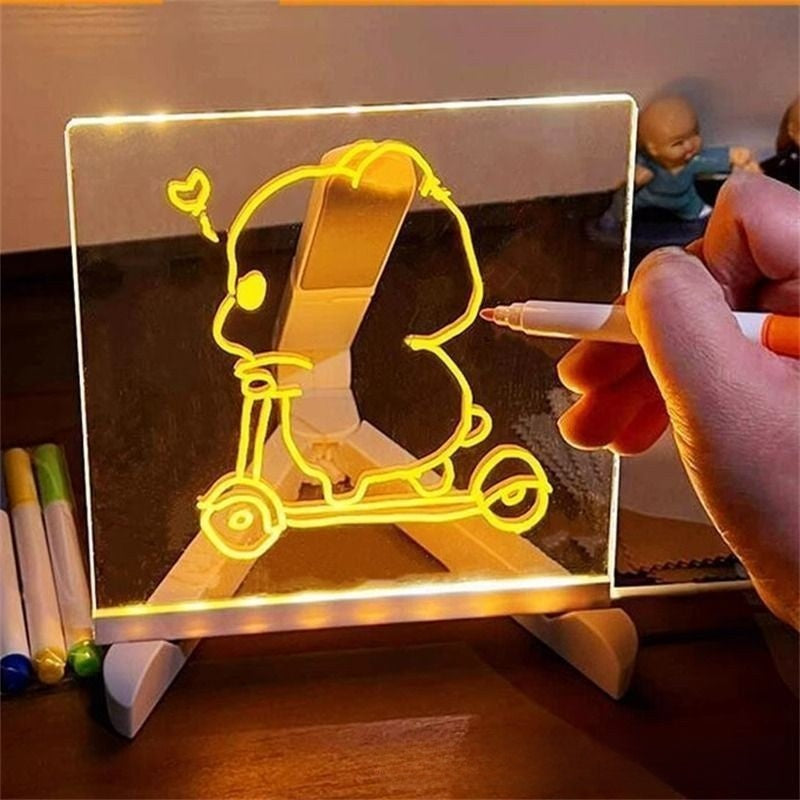 Children's Luminous Drawing Board DIY Erasable Transparent Acrylic Educational Education Exercise Thinking Kidsren's Painting Toys