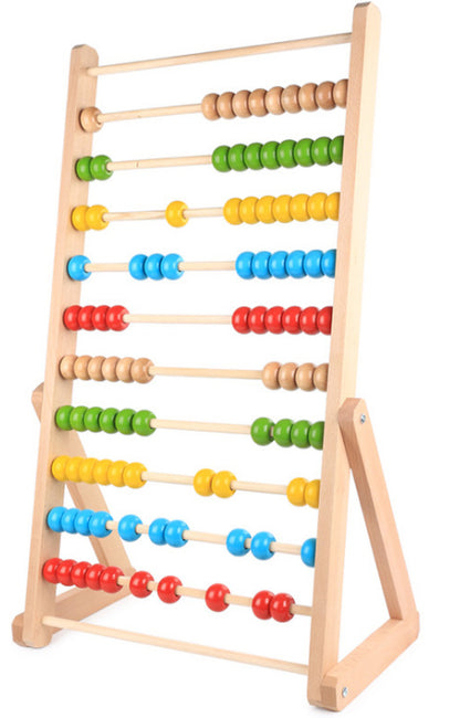 Children's Montessori Mathematics Teaching Aids Wooden Abacus Stand