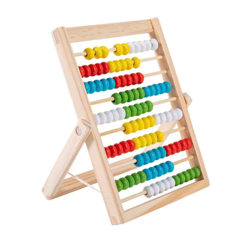 Children's Montessori Mathematics Teaching Aids Wooden Abacus Stand