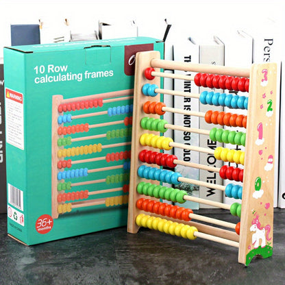 Children's Montessori Mathematics Teaching Aids Wooden Abacus Stand