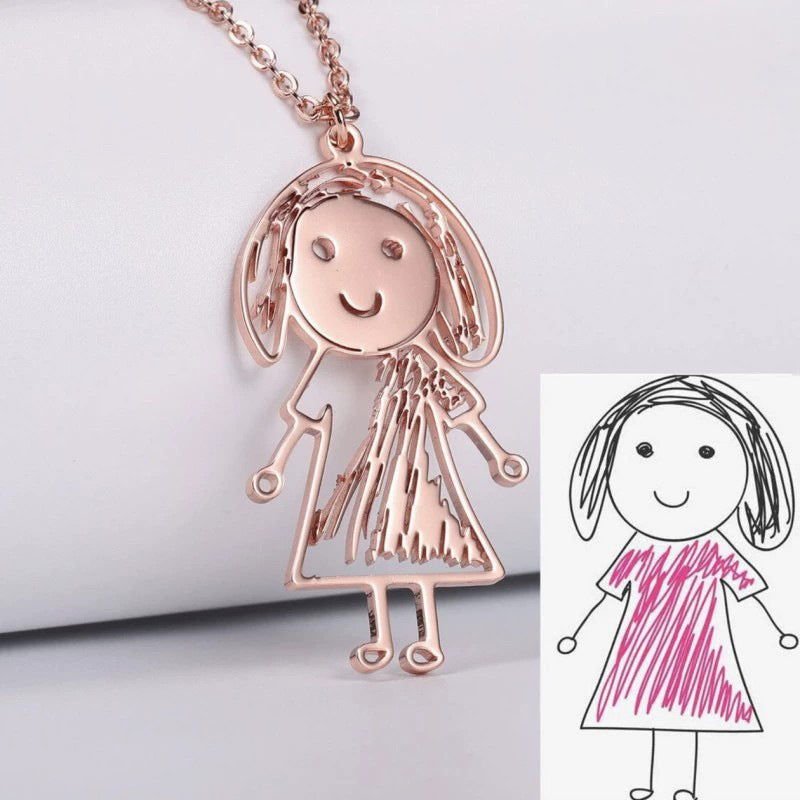 Children's painting necklace keychain accessory