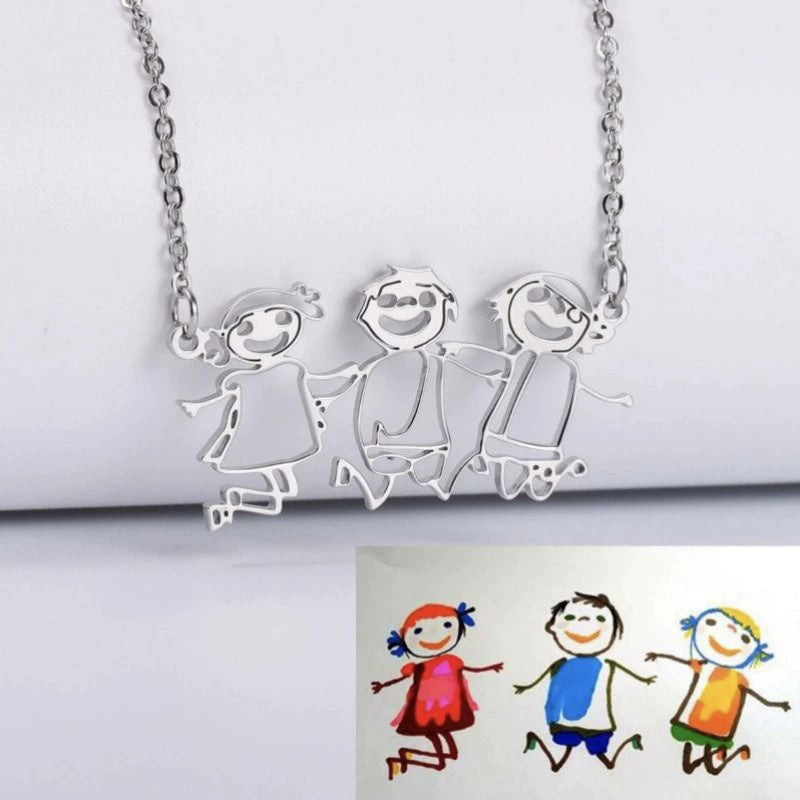 Children's painting necklace keychain accessory