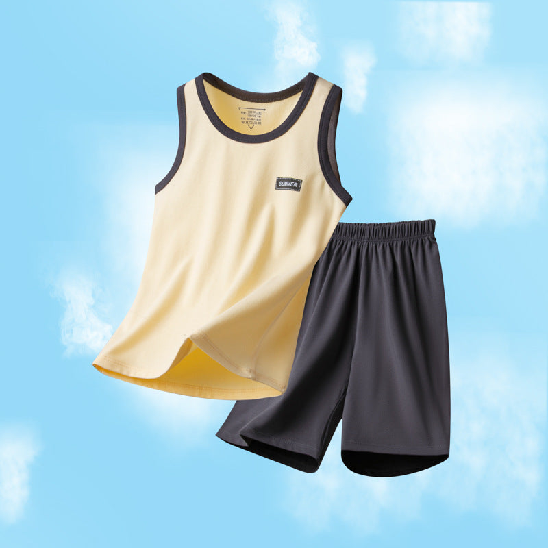 Children's Pajamas Boys and Boys Summer Home Clothes