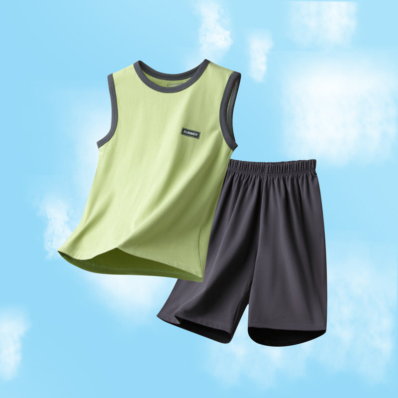 Children's Pajamas Boys and Boys Summer Home Clothes