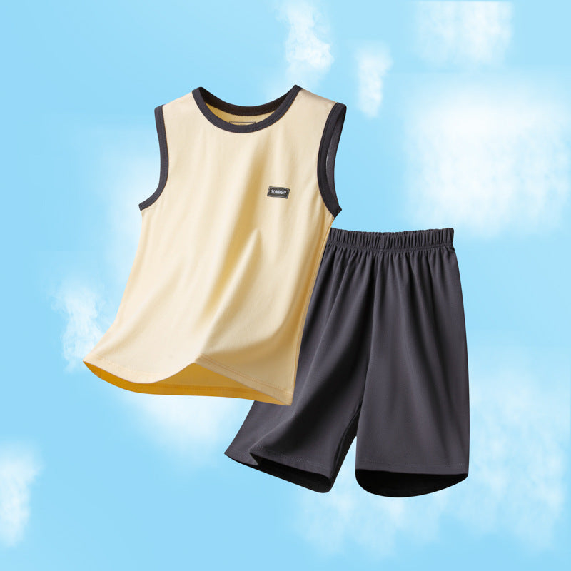 Children's Pajamas Boys and Boys Summer Home Clothes