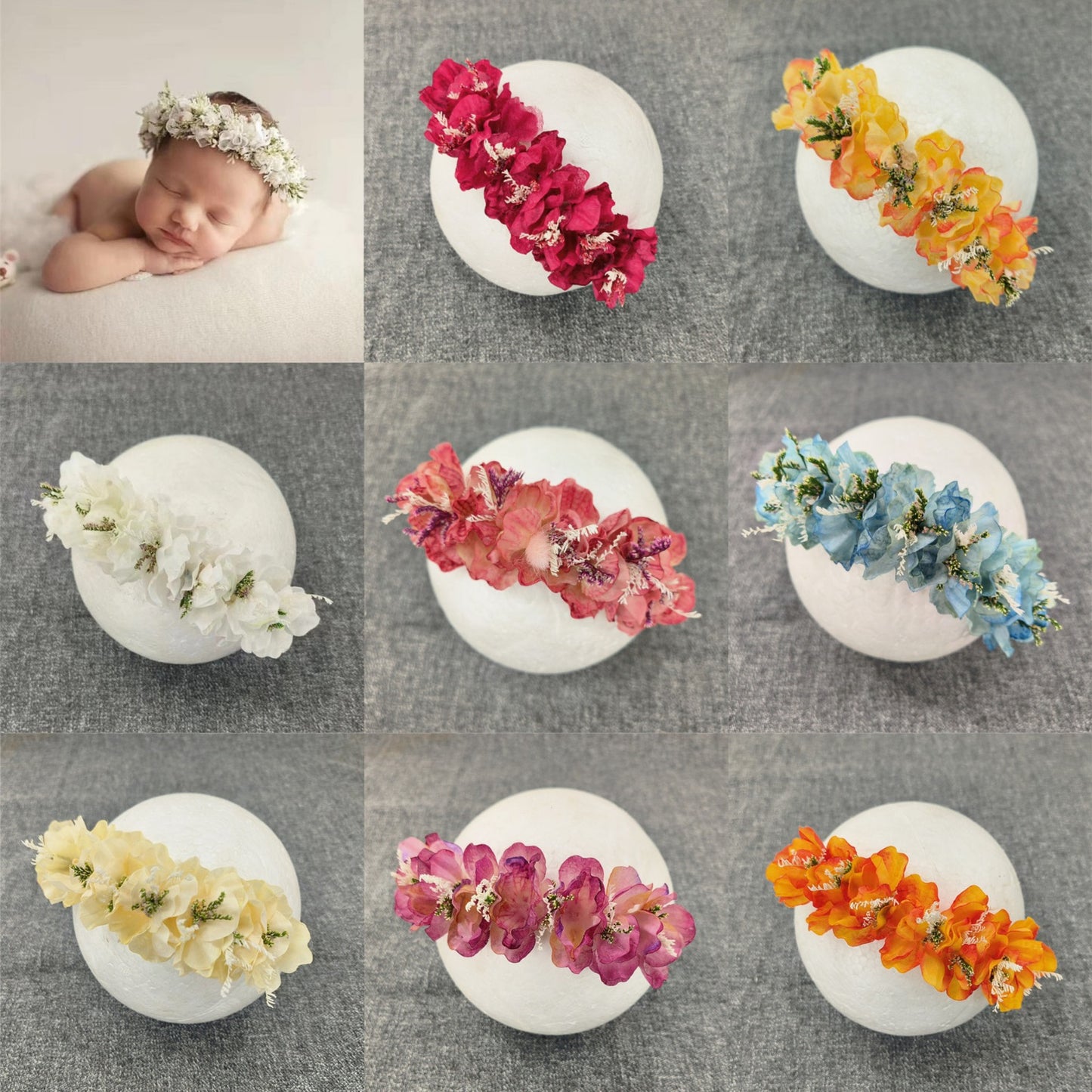 Children's photography headband flower wreath