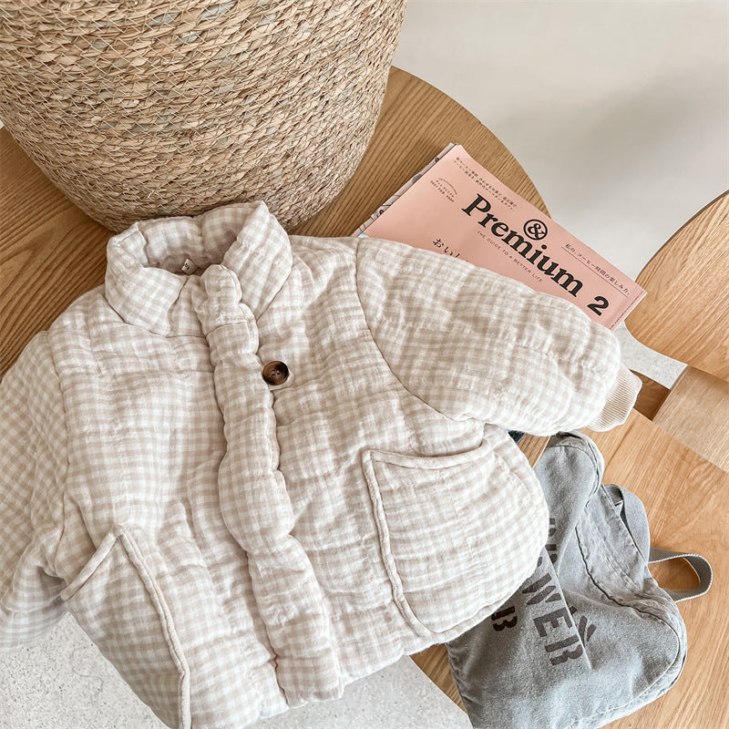 Children's Plaid Winter Cotton Jacket