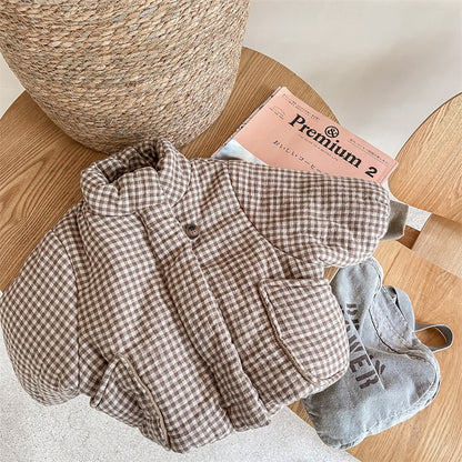 Children's Plaid Winter Cotton Jacket