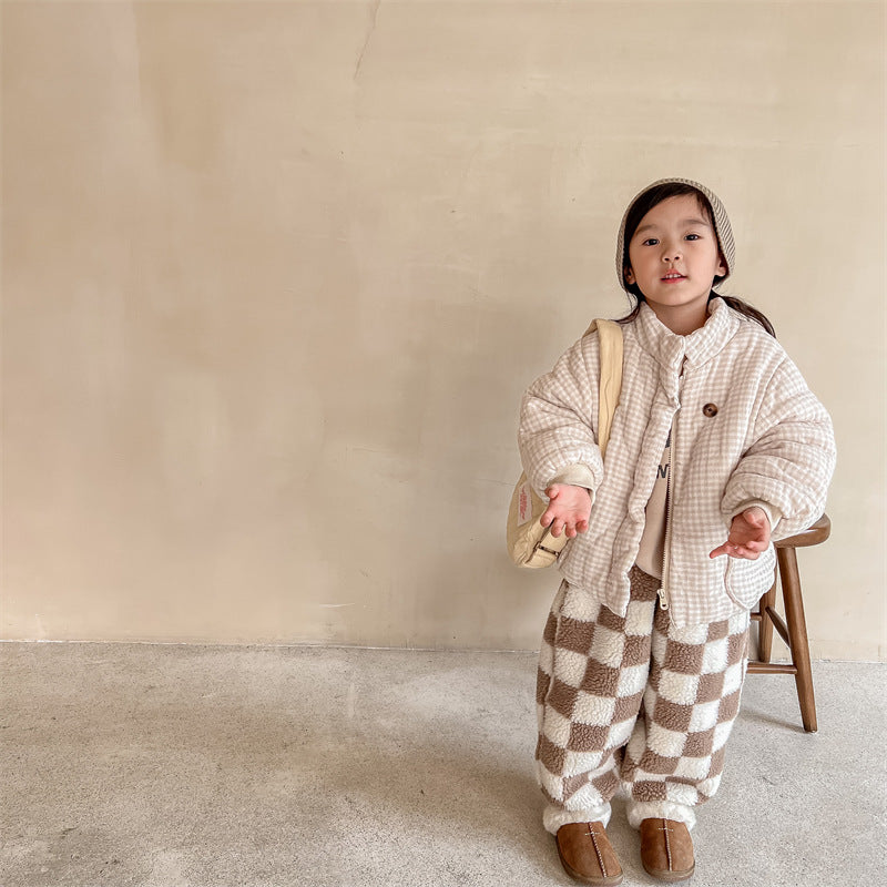 Children's Plaid Winter Cotton Jacket